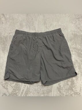 AFTCO Mens Gray Performance Fishing Shorts XL Drawstring Quick Dry